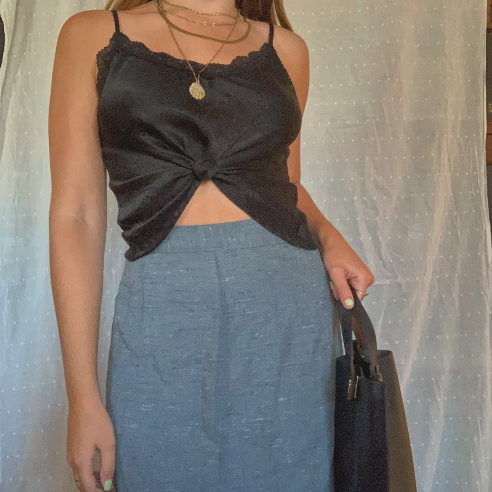 Handmade 60s vintage grey skirt